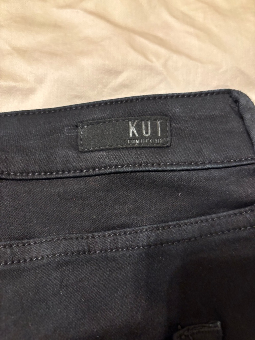 KUT from the Kloth High Rise Ankle Slim Straight Black Jeans Button Fly - Picture 7 of 15